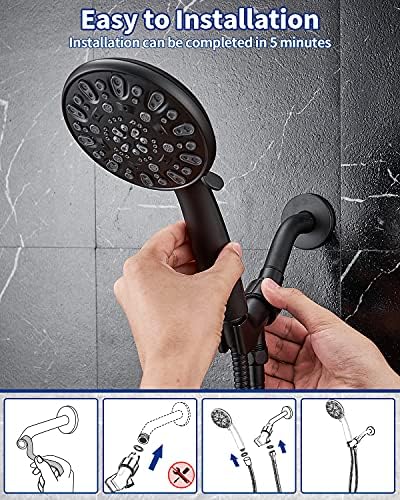 VMASSTONE 7-Spray Mode High-Pressure Handheld Shower Head Kit