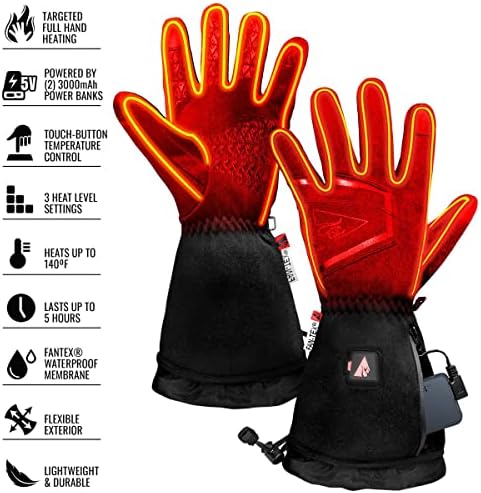 ActionHeat Battery-Operated Healed Gloves for Men XXL Waterproof Gloves
