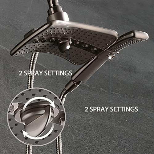 Bright Showers Brushed Nickel Shower Head Combo