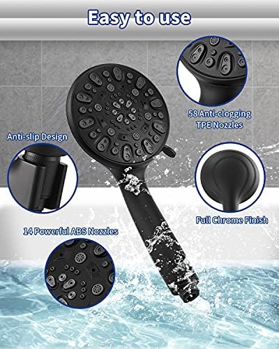 VMASSTONE 7-Spray Mode High-Pressure Handheld Shower Head Kit