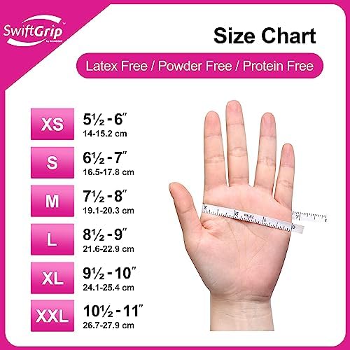 SwiftGrip Nitrile Exam Gloves Medical Grade Latex-Free Non-Powder 100 Gloves