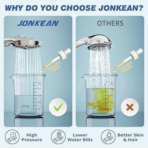 Efficient 8-Mode shower head for hard water by JONKEAN