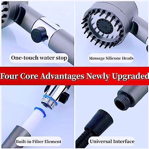 German massage shower with multiple settings and pressure boost