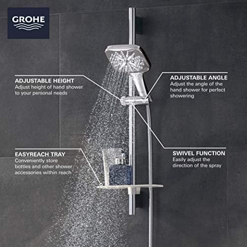 GROHE 26585EN0 Rainshower Smartactive 24 Inch Shower Slide Bar Kit