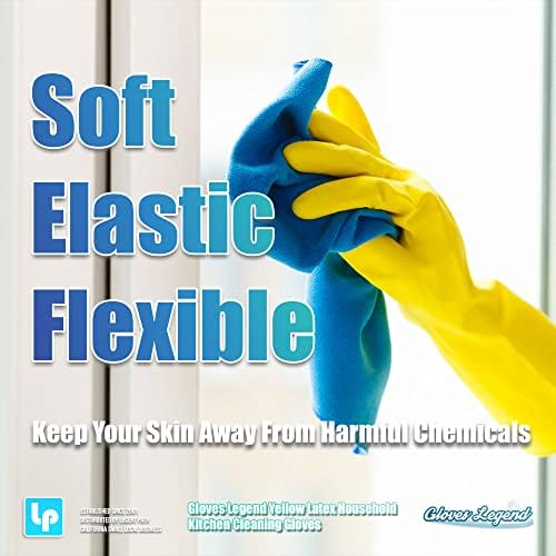 Gloves Legend Large Yellow Reusable Kitchen Gloves