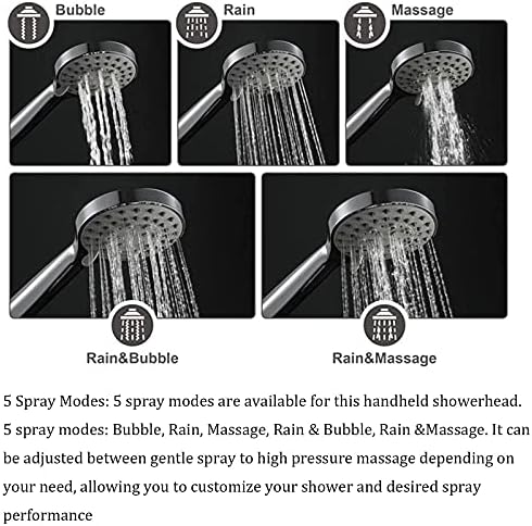AkosOL Handheld Shower Head with 5 Spray Modes