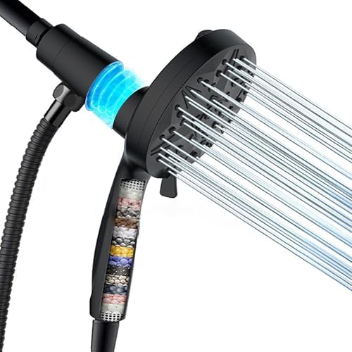 GQIRIL Magnetic Handheld Shower Head 10 Spray Modes for Hard Water