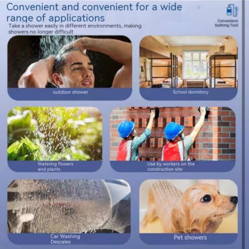 Ultimate Portable Camping Shower with 290 Massage Points Rechargeable Design