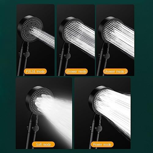 Generic High-Pressure Shower Head 5-Mode Detachable Timer 15GPM 5000PSI