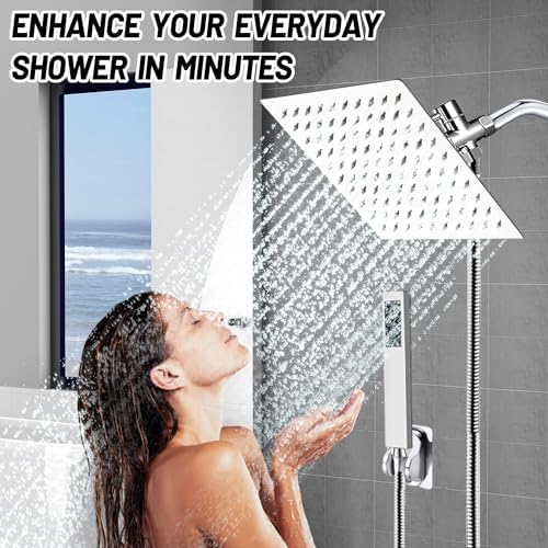 Premium Handheld Metal Shower Chrome