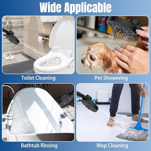 GQIRIL Magnetic Handheld Shower Head 10 Spray Modes for Hard Water