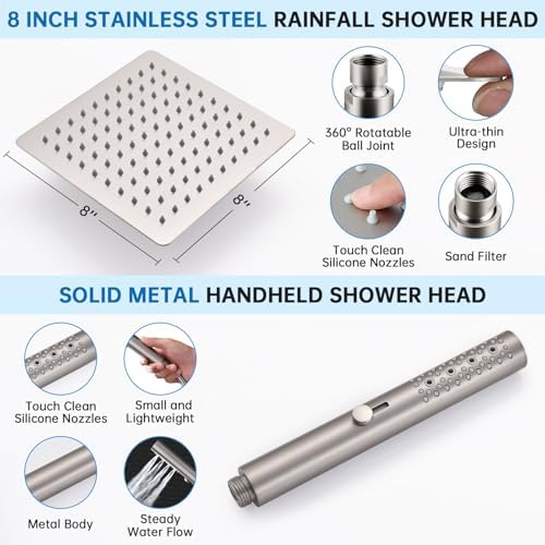 All-Metal Showers with Massage 135in Length
