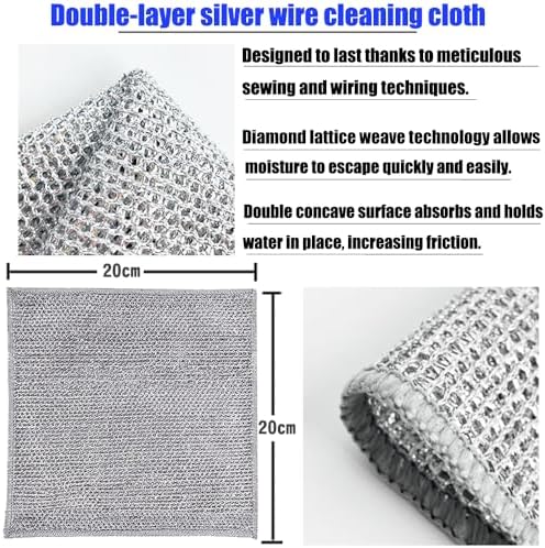 Resin Cleaning Gloves with Silver Wire Mesh Cloths 1