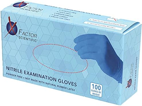 Nitrile Exam Gloves Disposable 100-Piece Box Powder Free No Latex