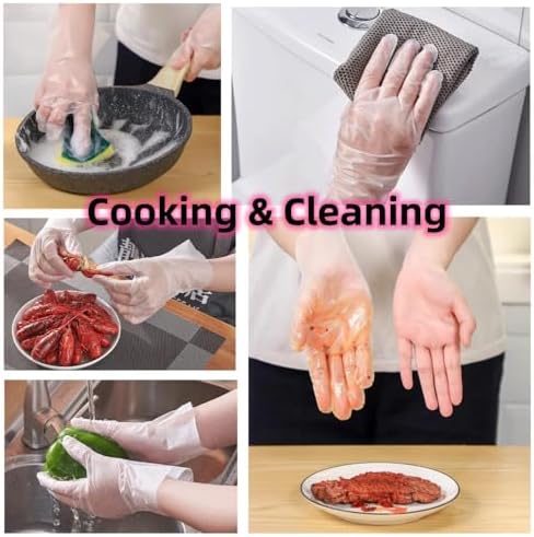 PIZISWOS 100-Piece Disposable TPE Gloves
