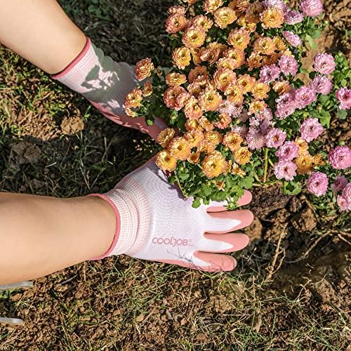 COOLJOB Reusable Cleaning Gloves Gardening Gloves for Women Small Size