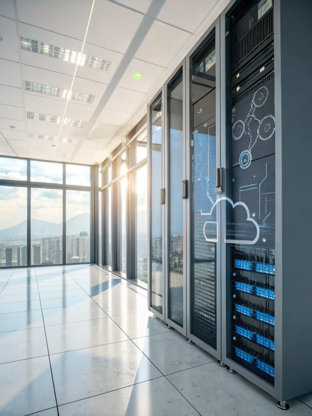 A secure cloud infrastructure diagram, representing THALIRON LTD's expertise in cloud computing and security.